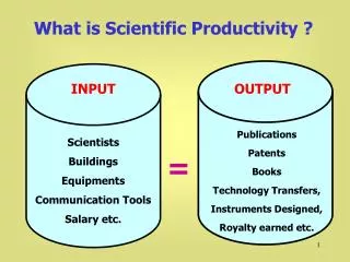 What is Scientific Productivity ?