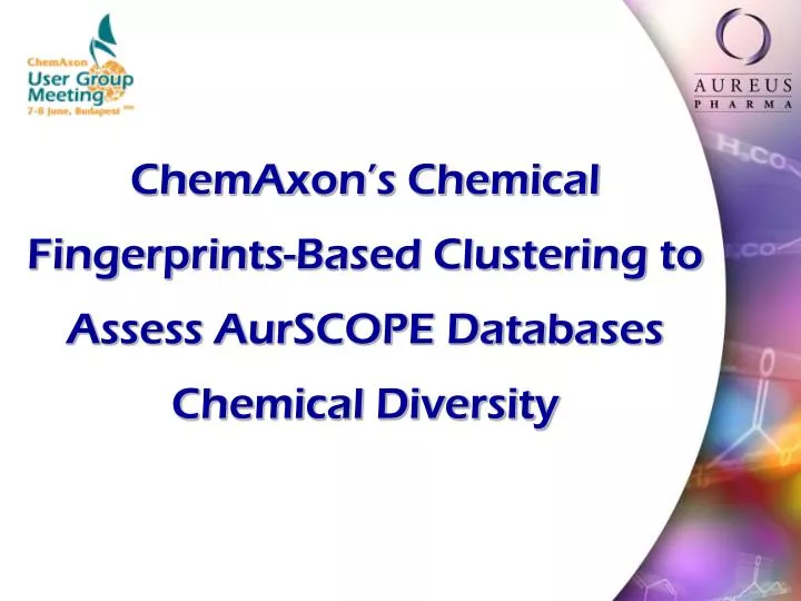 chemaxon s chemical fingerprints based clustering to assess aurscope databases chemical diversity