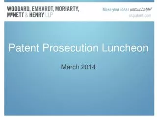 Patent Prosecution Luncheon