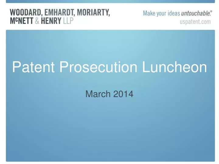 patent prosecution luncheon