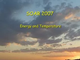 SOAR 2007