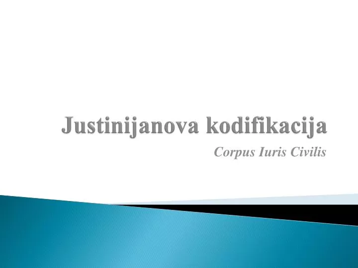 justinijanova kodifikacija
