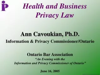 Health and Business Privacy Law