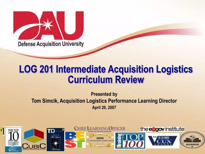 log 201 intermediate acquisition logistics curriculum review