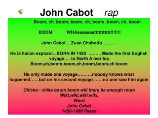John Cabot rap