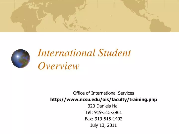 international student overview