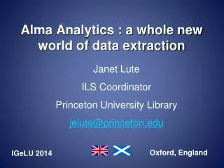 Alma Analytics : a whole new world of data extraction