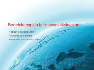 beredskapsplan for massevaksinasjon