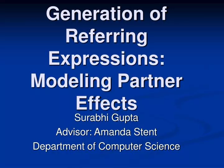 generation of referring expressions modeling partner effects