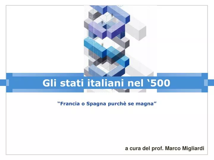 gli stati italiani nel 500