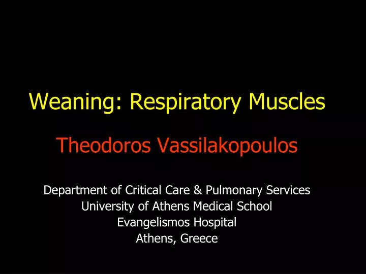 weaning respiratory muscles