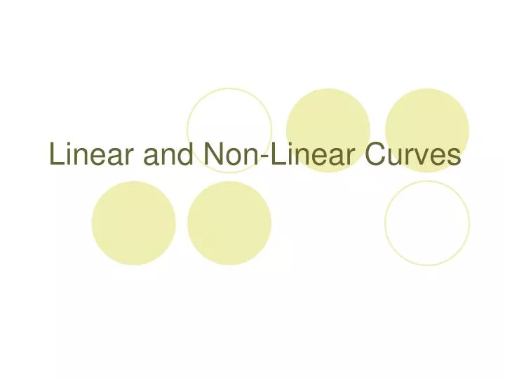 linear and non linear curves