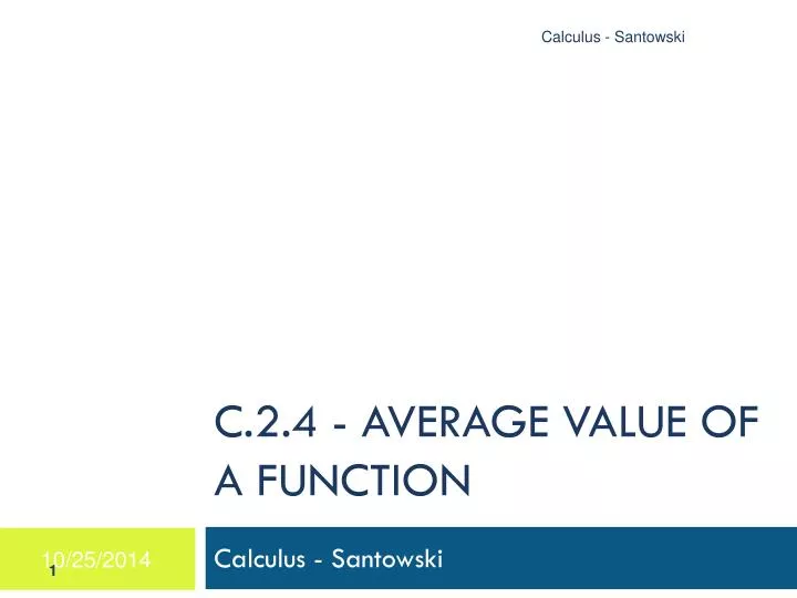 c 2 4 average value of a function