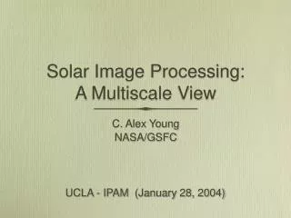 Solar Image Processing: A Multiscale View