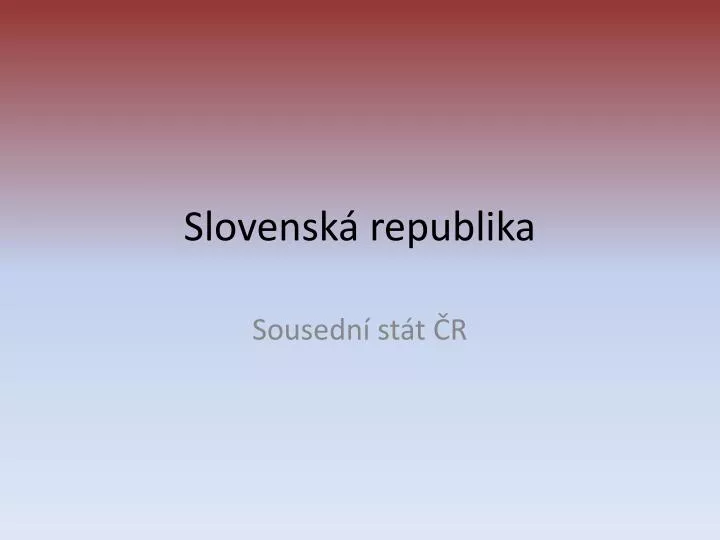 slovensk republika