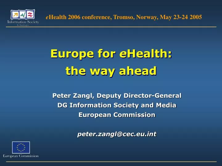 europe for e health the way ahead