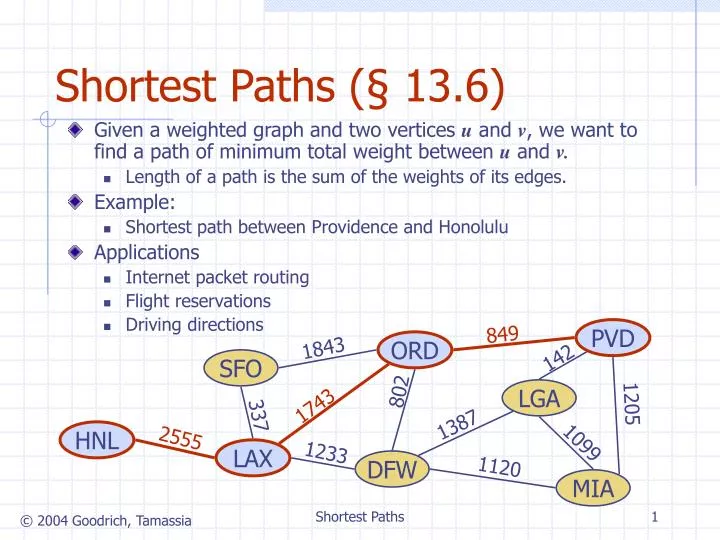 shortest paths 13 6