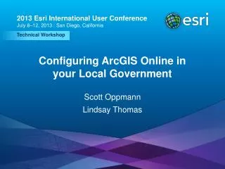 Configuring ArcGIS Online in your Local Government