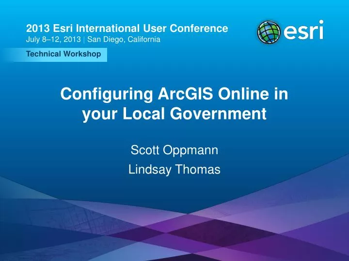 configuring arcgis online in your local government