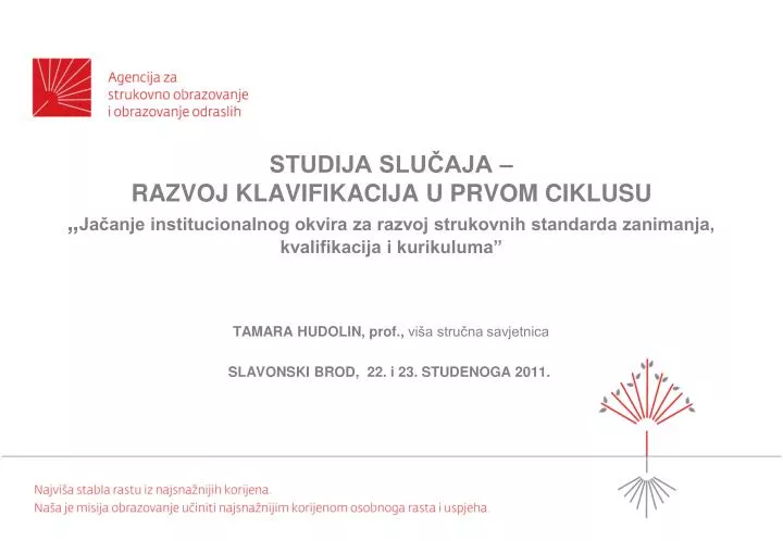 tamara hudolin prof vi a stru na savjetnica slavonski brod 22 i 23 studenoga 2011