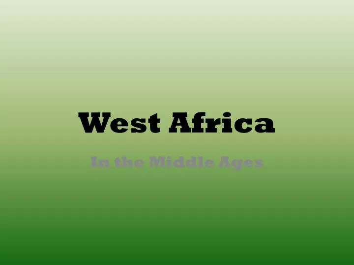west africa