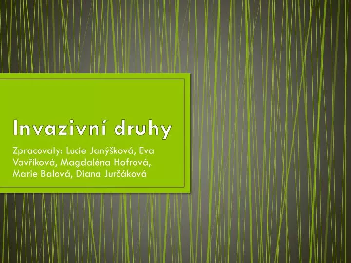 invazivn druhy