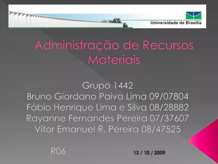 administra o de recursos materiais