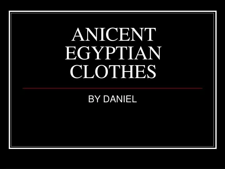anicent egyptian clothes