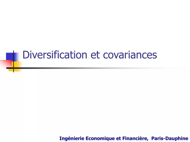 diversification et covariances