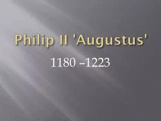 Philip II 'Augustus'