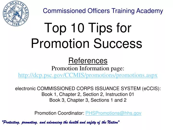 top 10 tips for promotion success