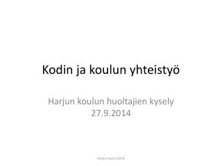 kodin ja koulun yhteisty