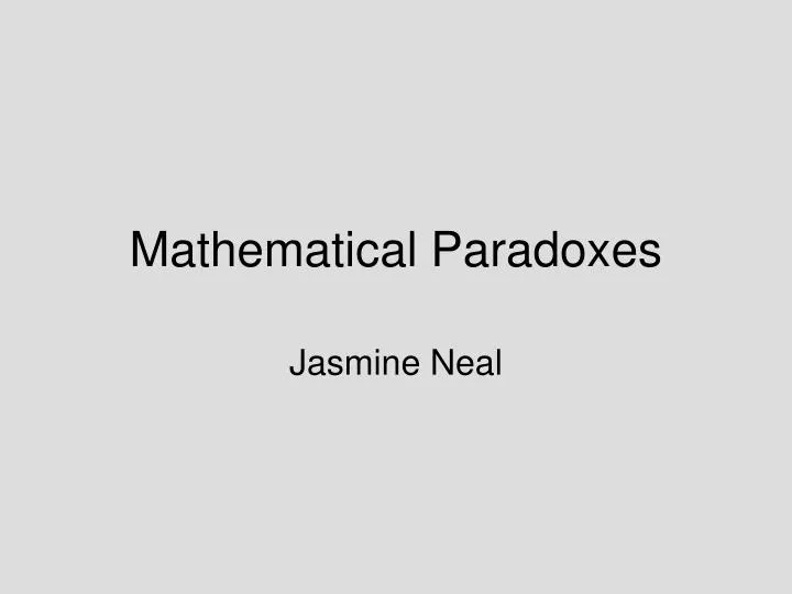 mathematical paradoxes