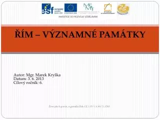 m v znamn pam tky