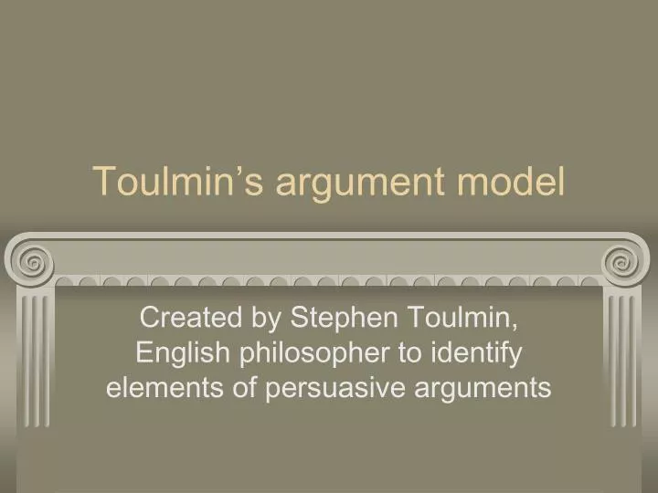 toulmin s argument model