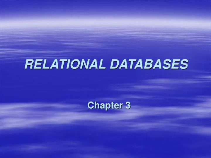 relational databases