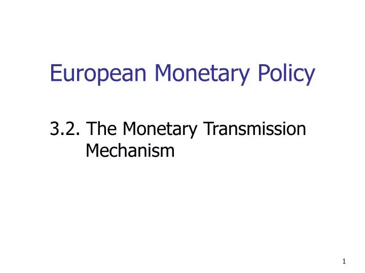 european monetary policy