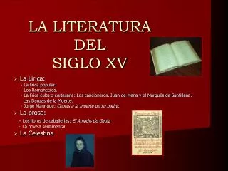 la literatura del siglo xv