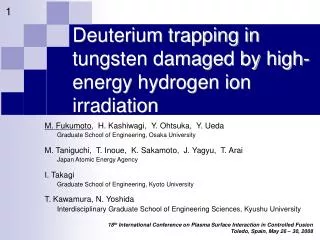 Deuterium trapping in tungsten damaged by high-energy hydrogen ion irradiation