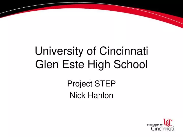 university of cincinnati glen este high school