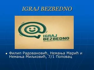 igraj bezbedno