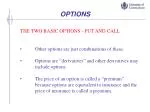 OPTIONS - slide 1