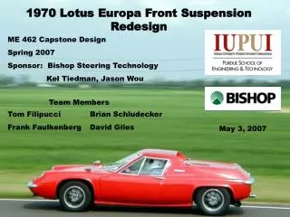 1970 Lotus Europa Front Suspension Redesign