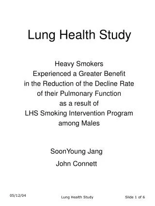 Lung Health Study