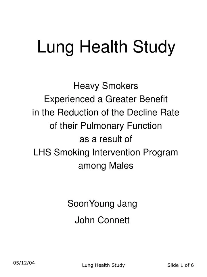lung health study