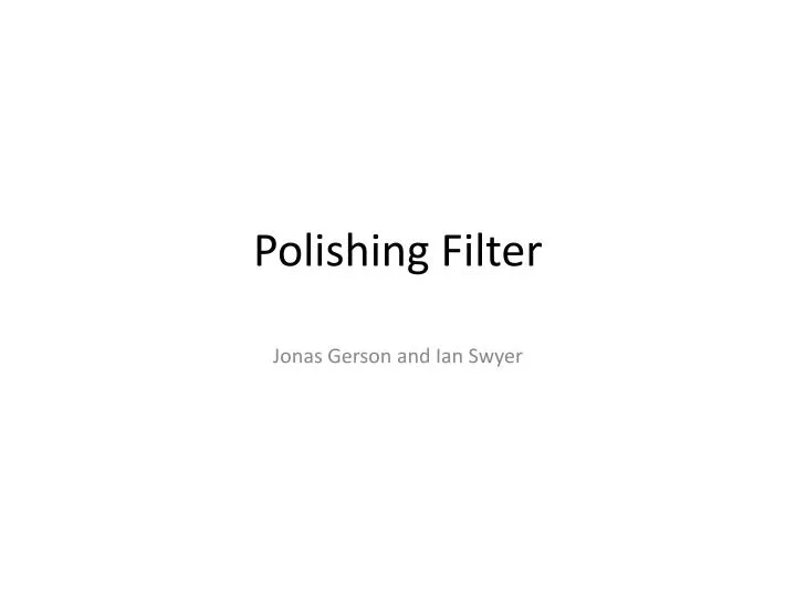 polishing filter