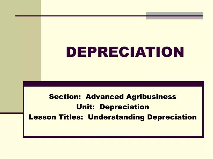 depreciation