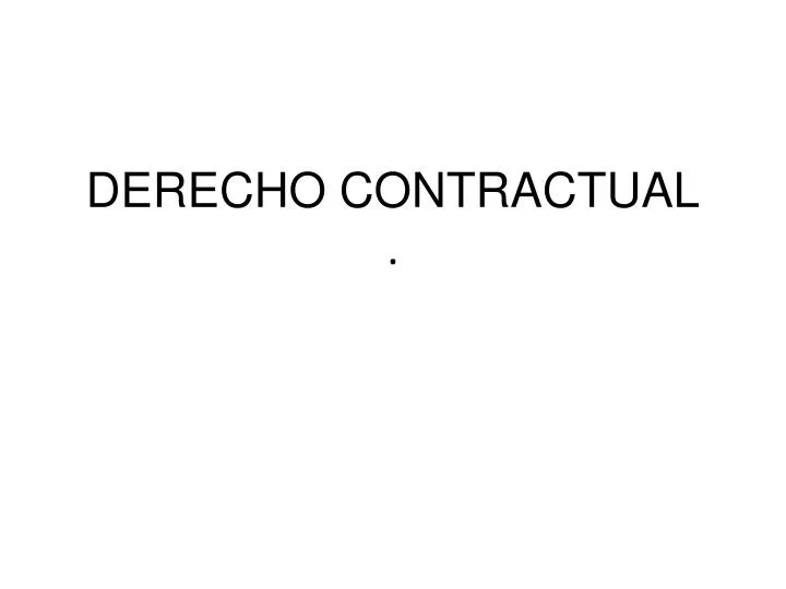 derecho contractual