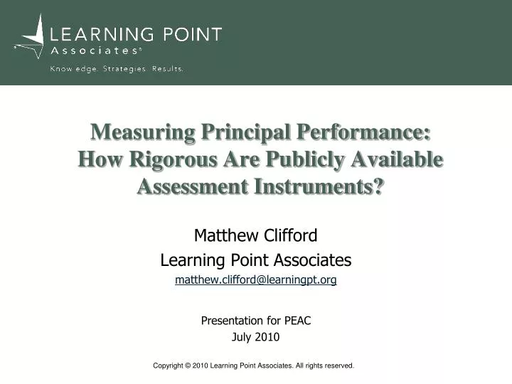 measuring principal performance how rigorous are publicly available assessment instruments