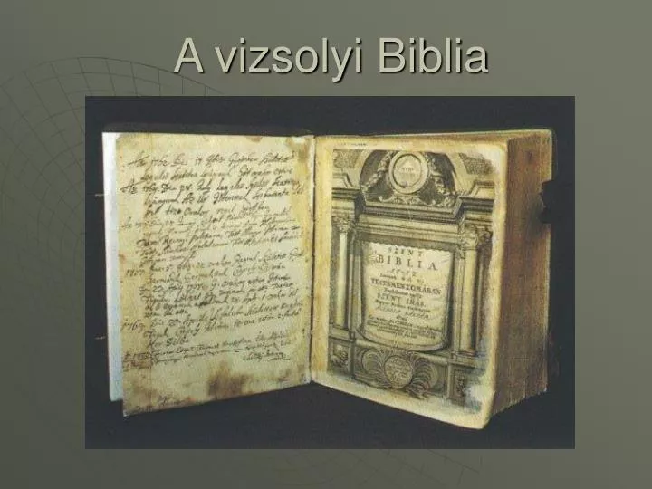 a vizsolyi biblia